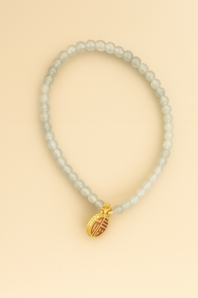 Natural Grade-A Jadeite Beaded Bracelet – High Icy Burmese Jade Mini Beads 3.8mm