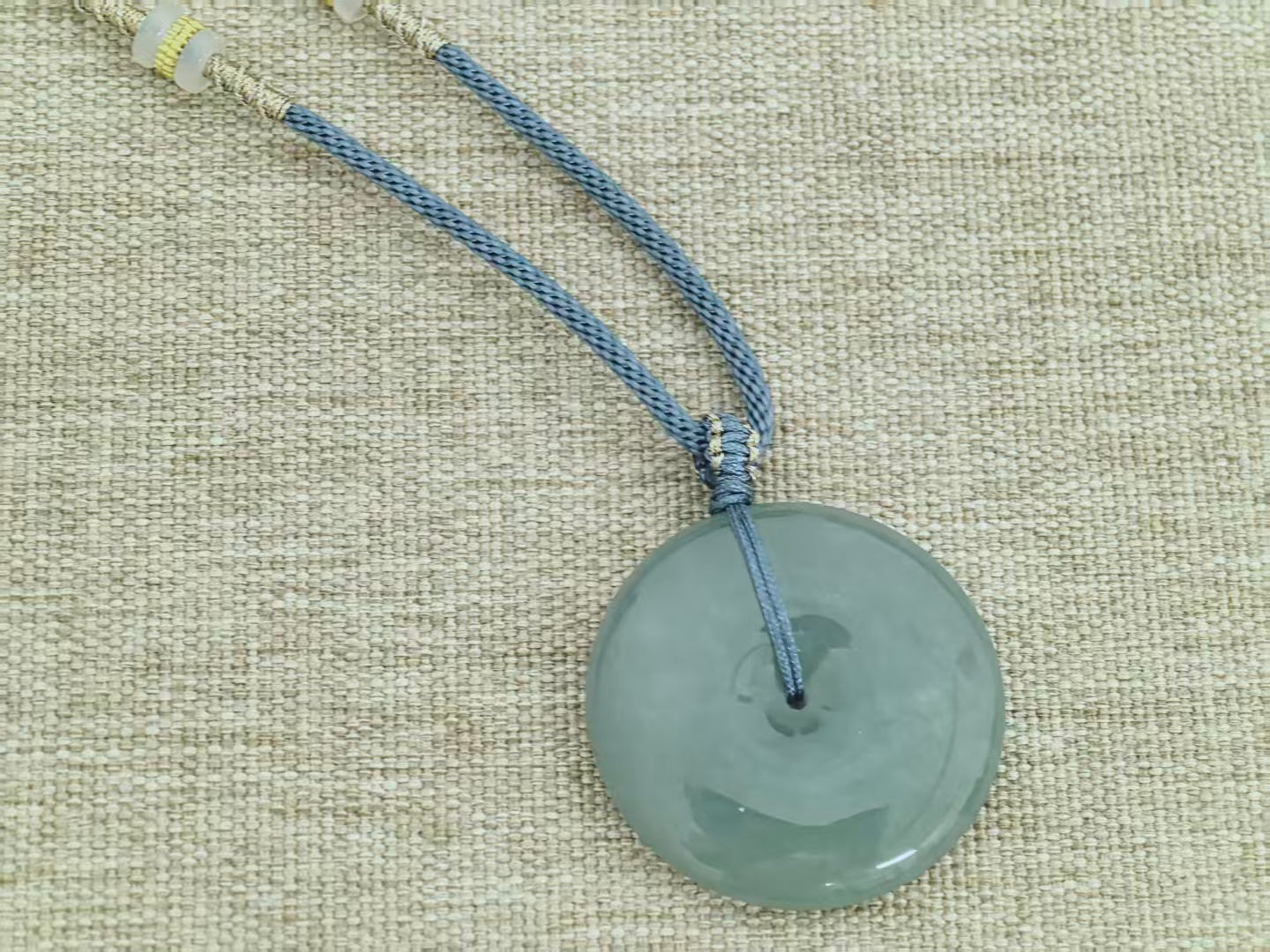 Natural Grade-A Green Glutinous Jadeite Peace Pendant · Burmese Jadeite