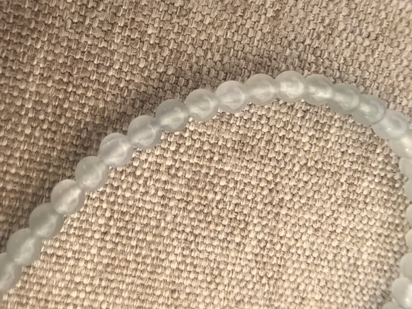 Natural Grade-A Jadeite Beaded Bracelet – High Icy Burmese Jade Mini Beads 3.8mm