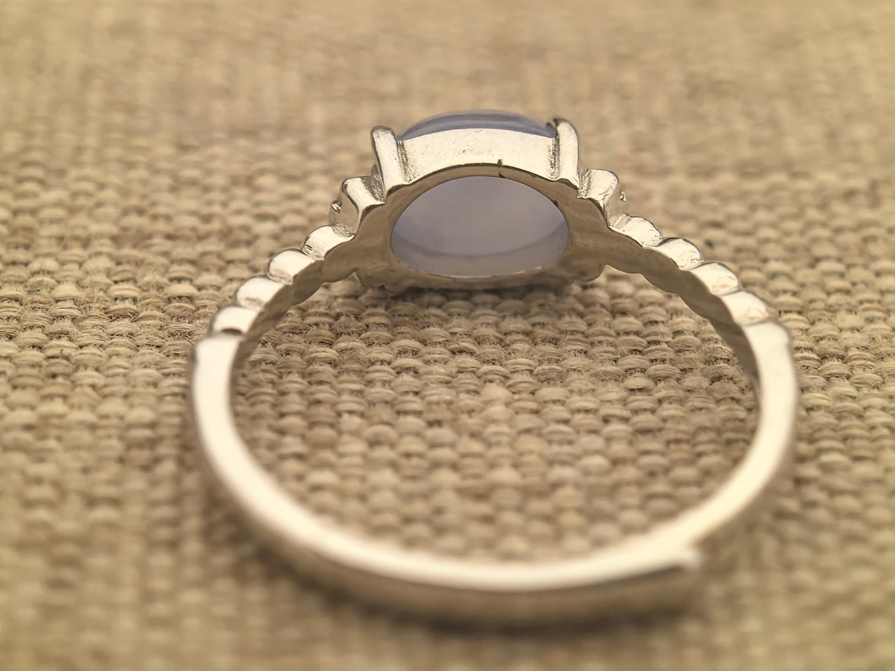 Natural Grade-A Silver-Set Glutinous Icy Lavender Jadeite Ring · Burmese Jadeite