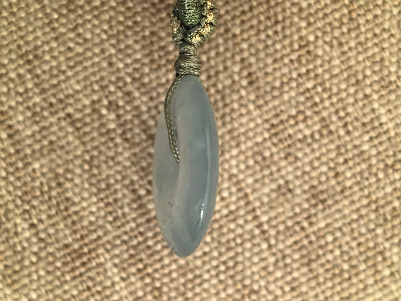 Natural Grade-A Jadeite Icy Translucent Clear-Green Peace Pendant ·Burmese Jade