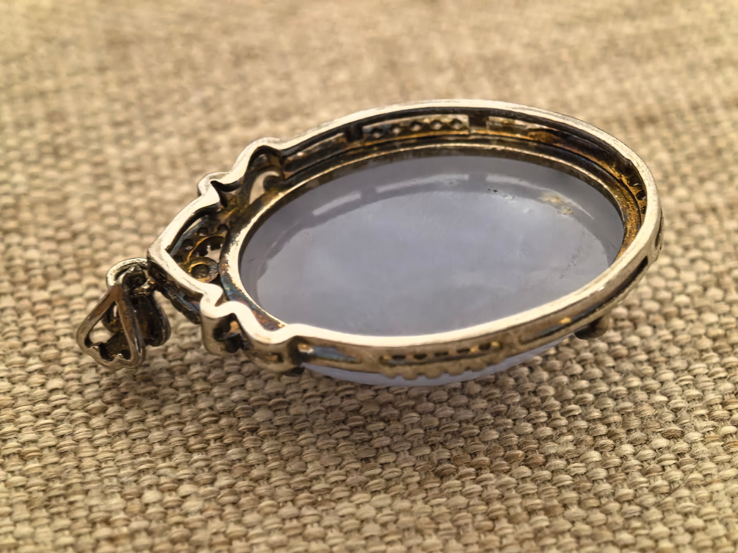 Natural Grade-A Jadeite Pendant – Glutinous Lavender Jade with Silver Setting · Burmese Jade