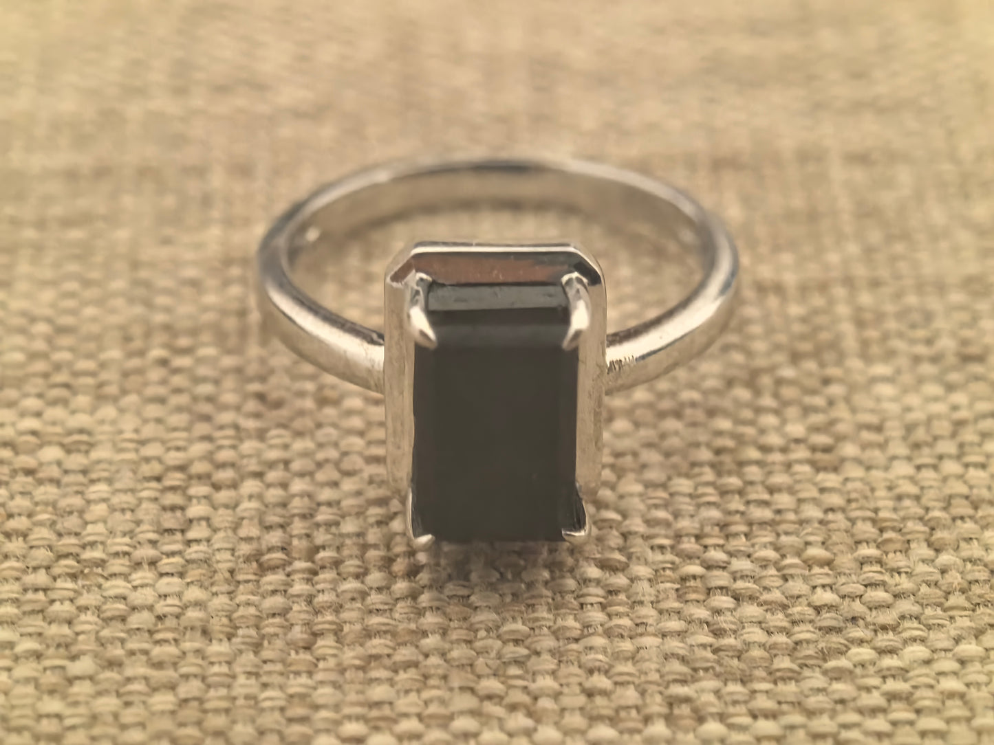 Natural Grade-A Jadeite “Black Jade” Ring – Ink Jadeite with Platinum Pt950 Setting · Burmese Jade