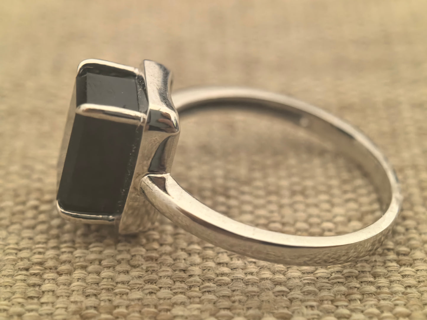 Natural Grade-A Jadeite “Black Jade” Ring – Ink Jadeite with Platinum Pt950 Setting · Burmese Jade