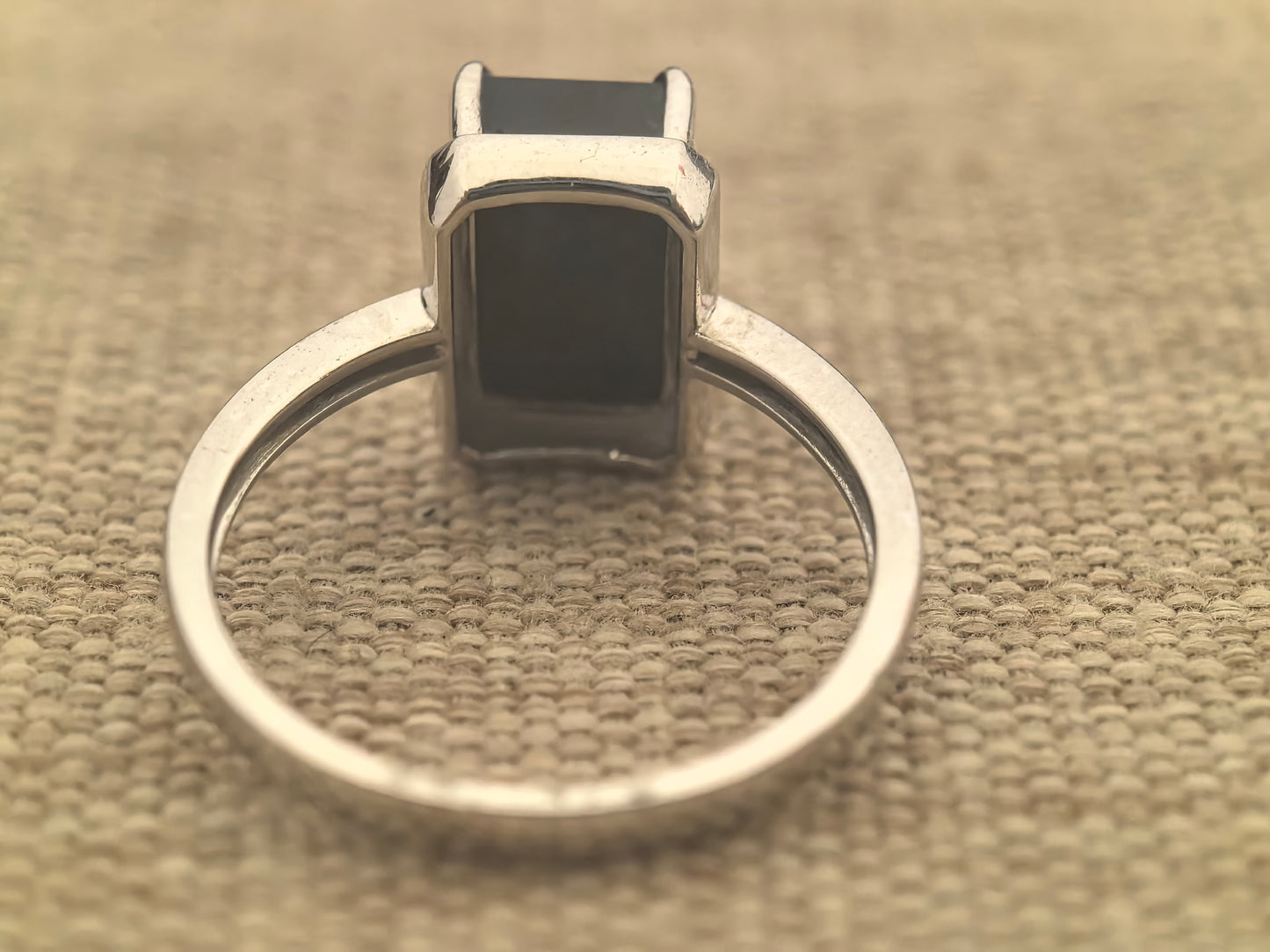 Natural Grade-A Jadeite “Black Jade” Ring – Ink Jadeite with Platinum Pt950 Setting · Burmese Jade