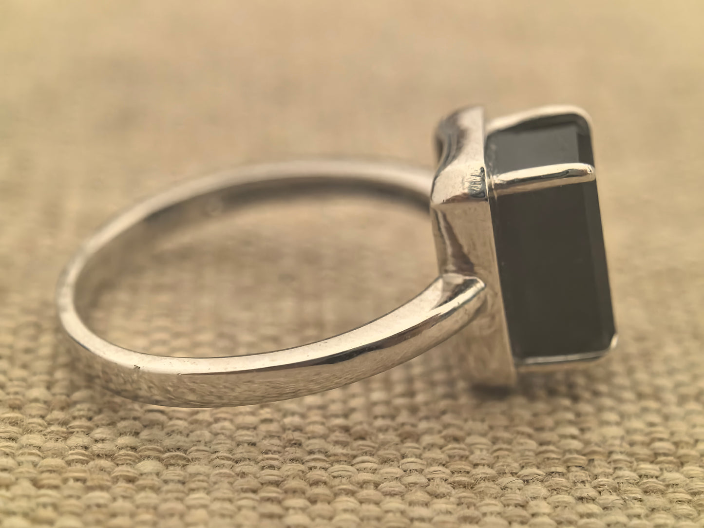 Natural Grade-A Jadeite “Black Jade” Ring – Ink Jadeite with Platinum Pt950 Setting · Burmese Jade