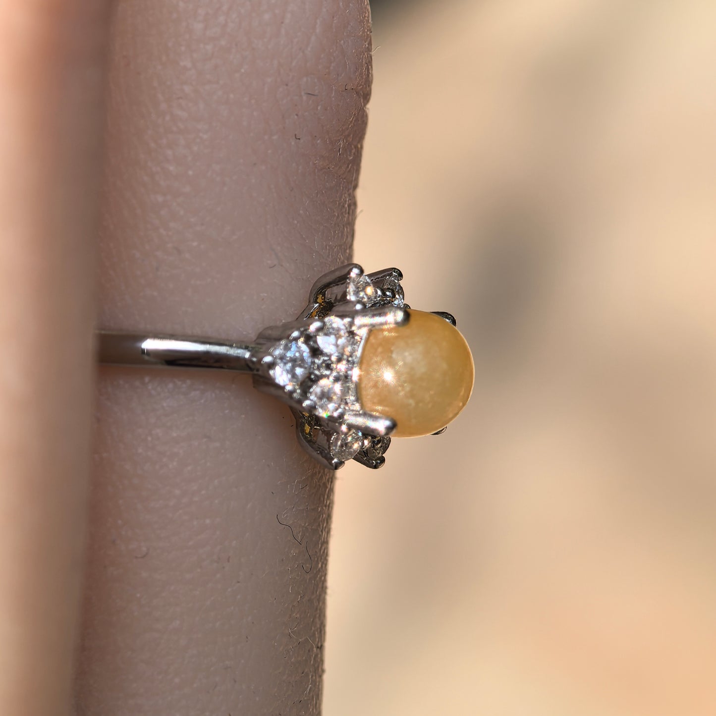 Natural Grade-A Glutinous Icy Yellow Jadeite Ring ·Burmese Jadeite