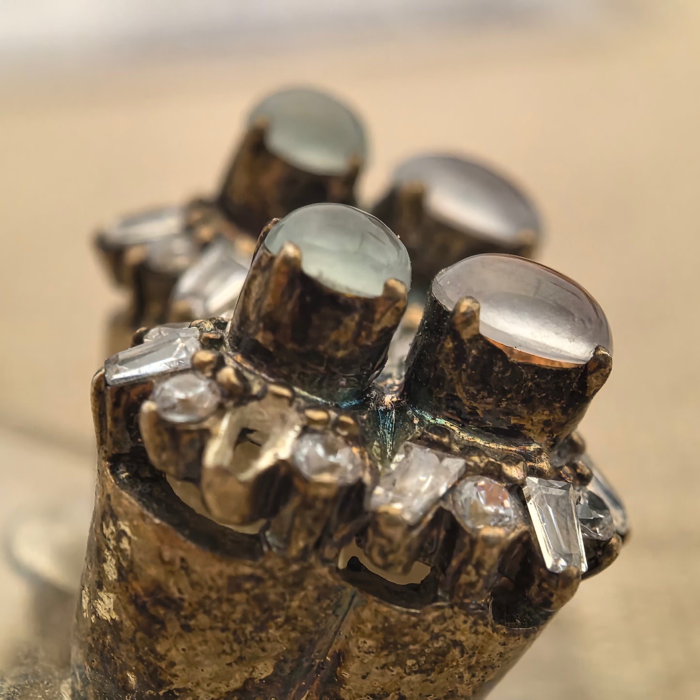 Natural Grade-A Copper-Mounted High Icy Jadeite Stud Earrings ·Burmese Jade