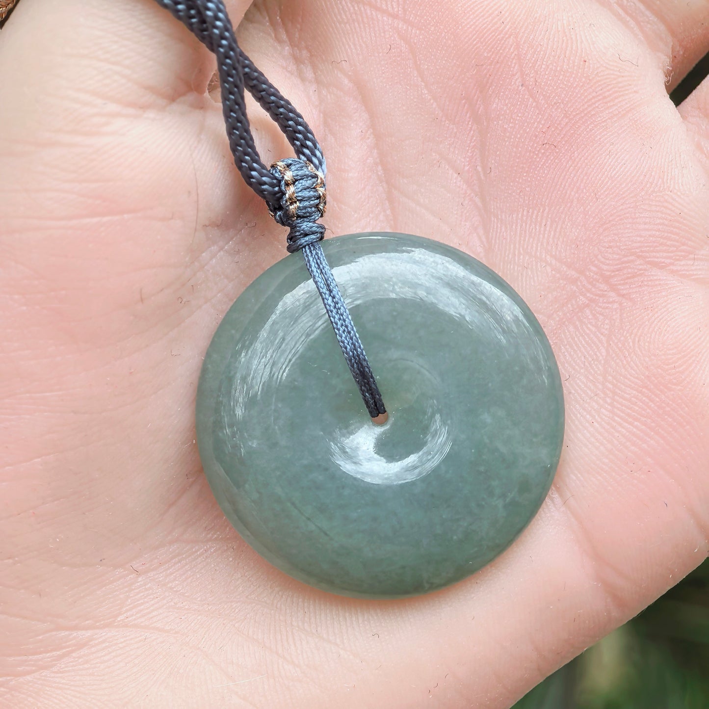 Natural Grade-A Green Glutinous Jadeite Peace Pendant · Burmese Jadeite