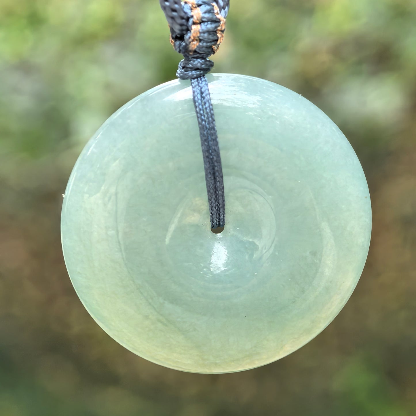 Natural Grade-A Green Glutinous Jadeite Peace Pendant · Burmese Jadeite