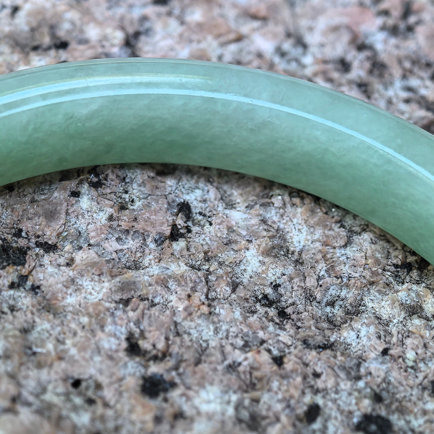 Natural Grade-A Jadeite Icy Glutinous Apple-Green D-shaped Bangle ·Burmese Jade 53.6mm