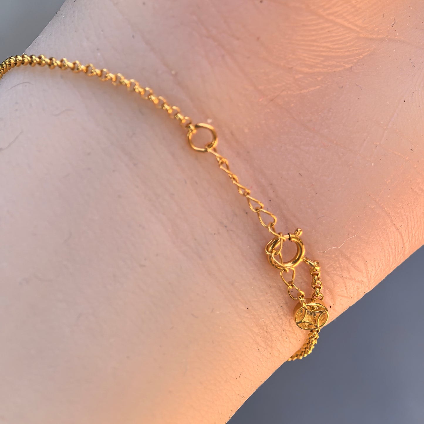 Natural Grade-A Jadeite Icy Blue Pixiu Bracelet in 18K Gold · Burmese Jade