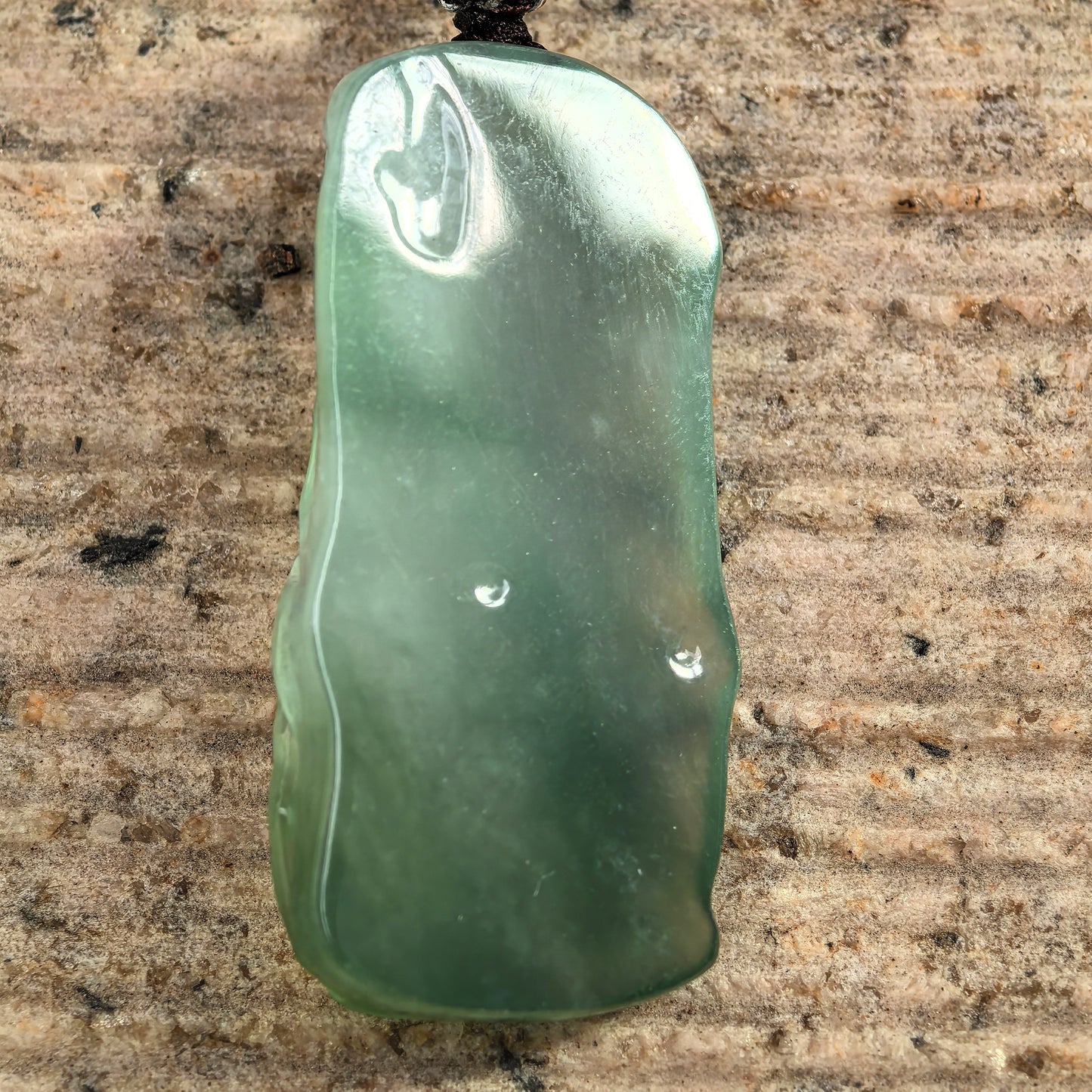 Natural Grade-A Jadeite Icy Translucent Green Bamboo Pendant · Burmese Jade