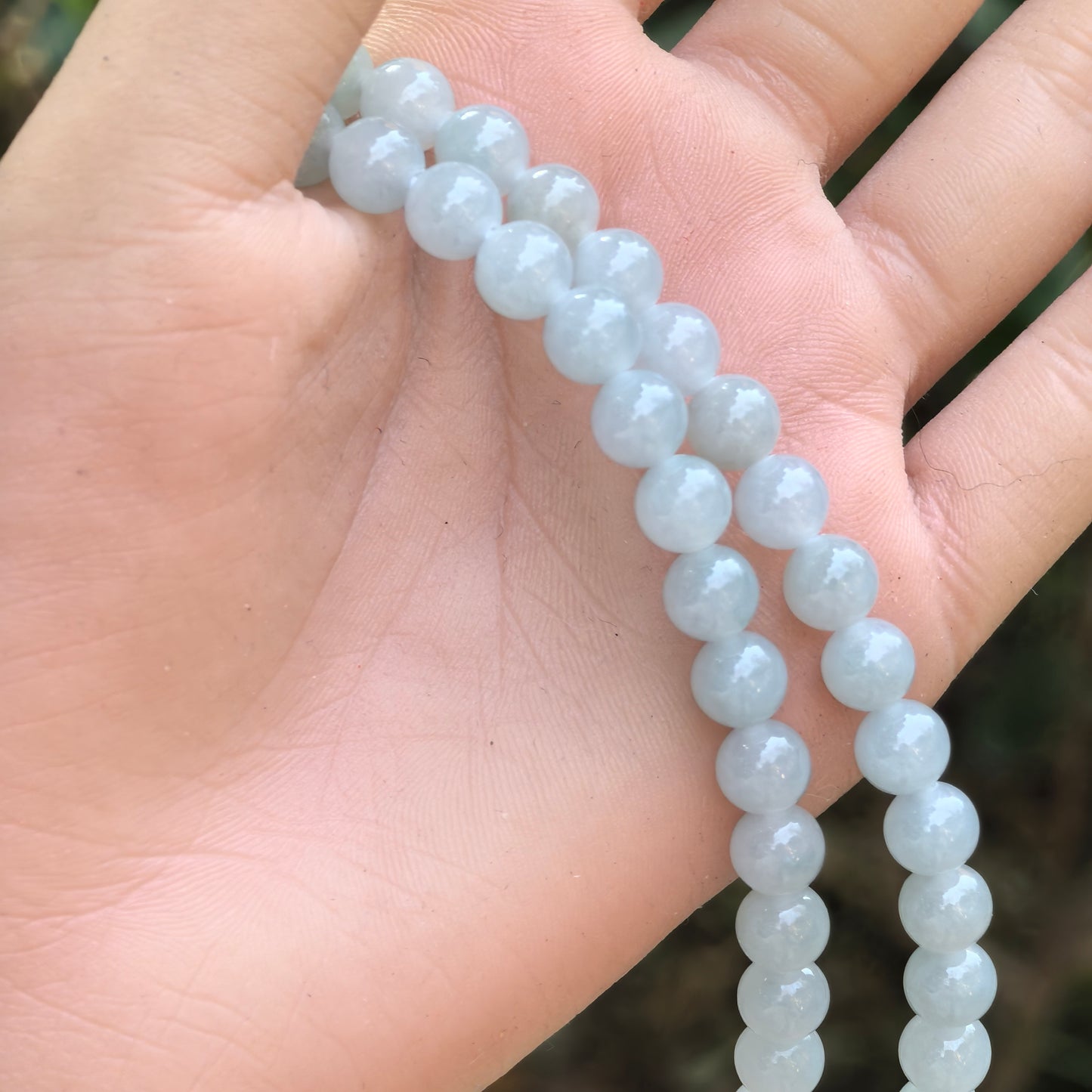 Natural Grade-A Jadeite Glutinous Icy Bead Multi-Wrap Strand · Burmese Jade 7.2mm