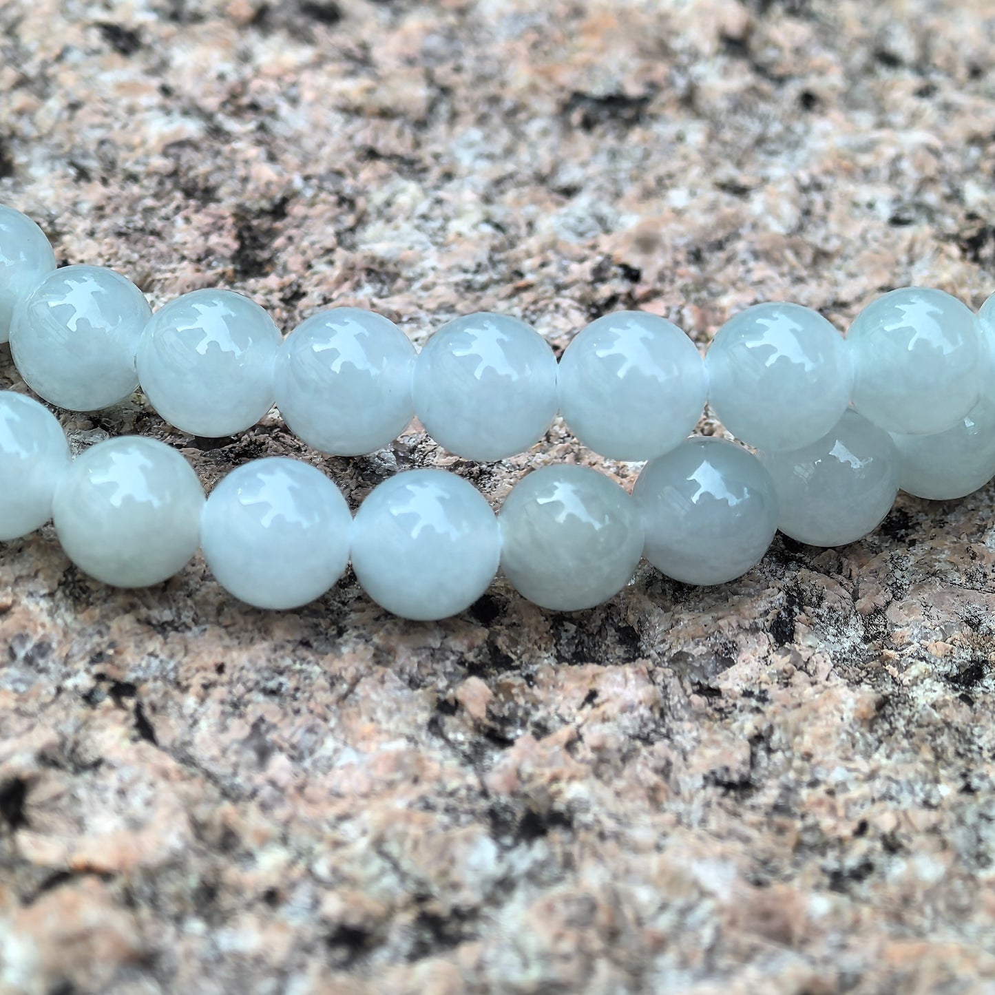 Natural Grade-A Jadeite Glutinous Icy Bead Multi-Wrap Strand · Burmese Jade 7.2mm