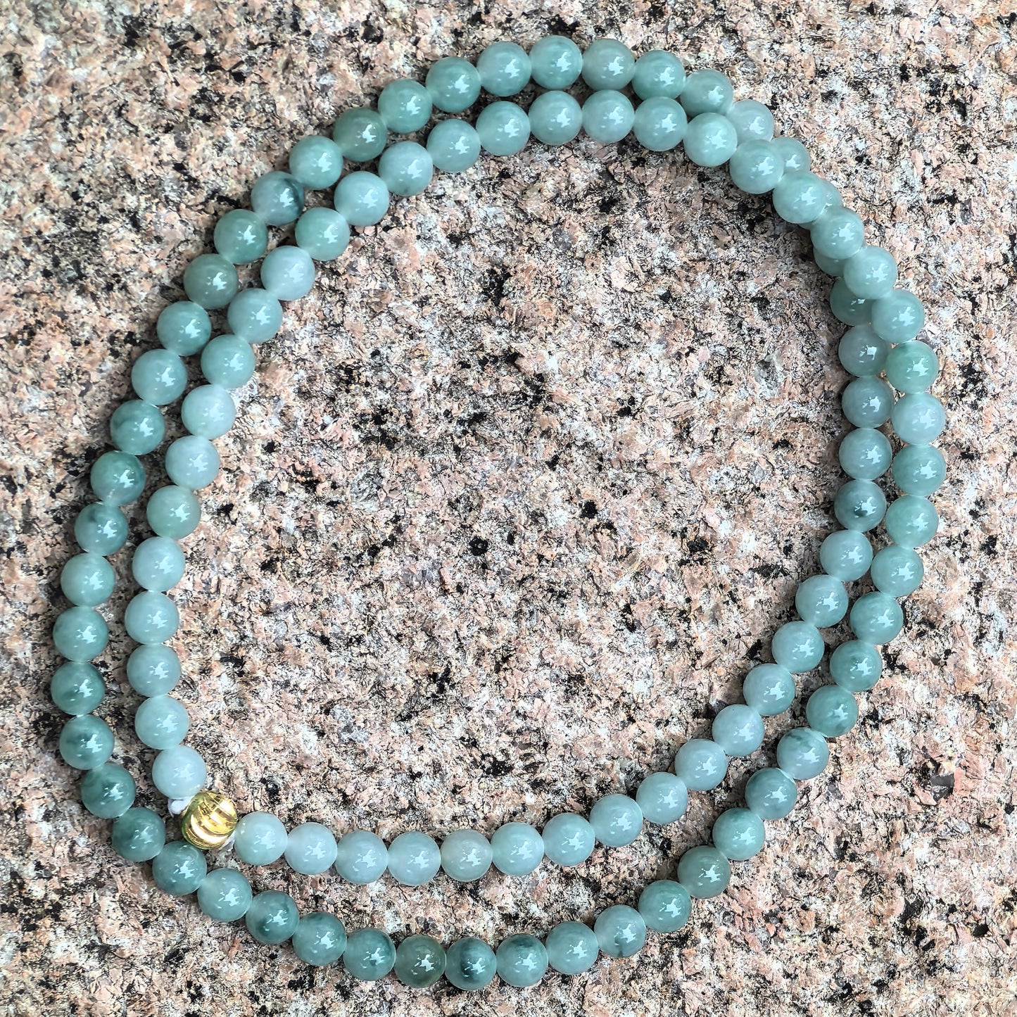 Natural Grade-A Jadeite Glutinous-Icy Light Green Bead Multi-Wrap Strand · Burmese Jade 7.2mm