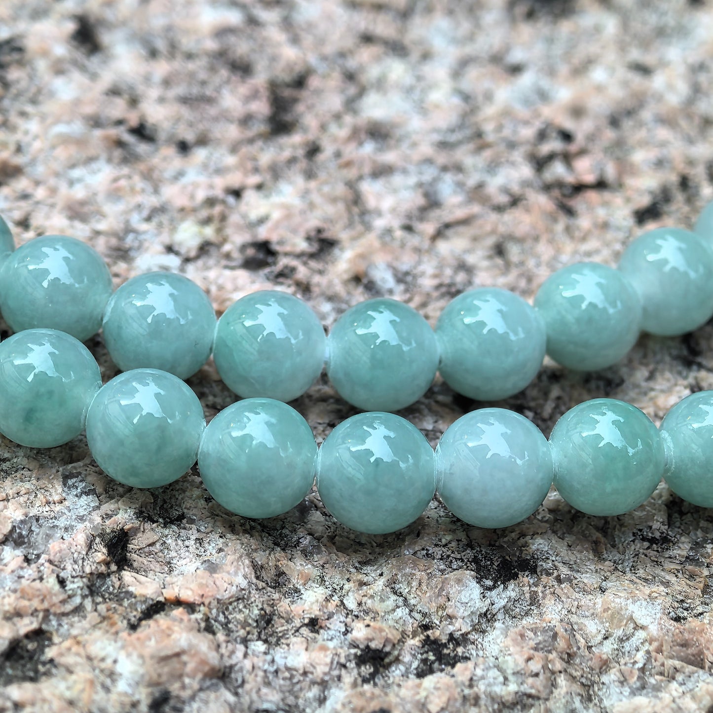 Natural Grade-A Jadeite Glutinous-Icy Light Green Bead Multi-Wrap Strand · Burmese Jade 7.2mm