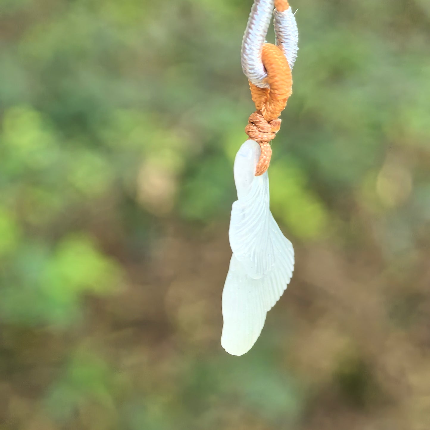 Natural Grade-A Jadeite Glutinous-Icy Blue Ginkgo Leaf Pendant · Burmese Jade
