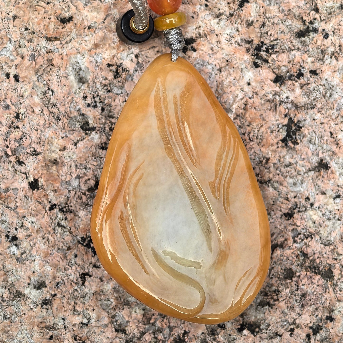 Natural Grade-A Jadeite Glutinous Icy Yellow “Monkey King Returns” Pendant · Burmese Jade