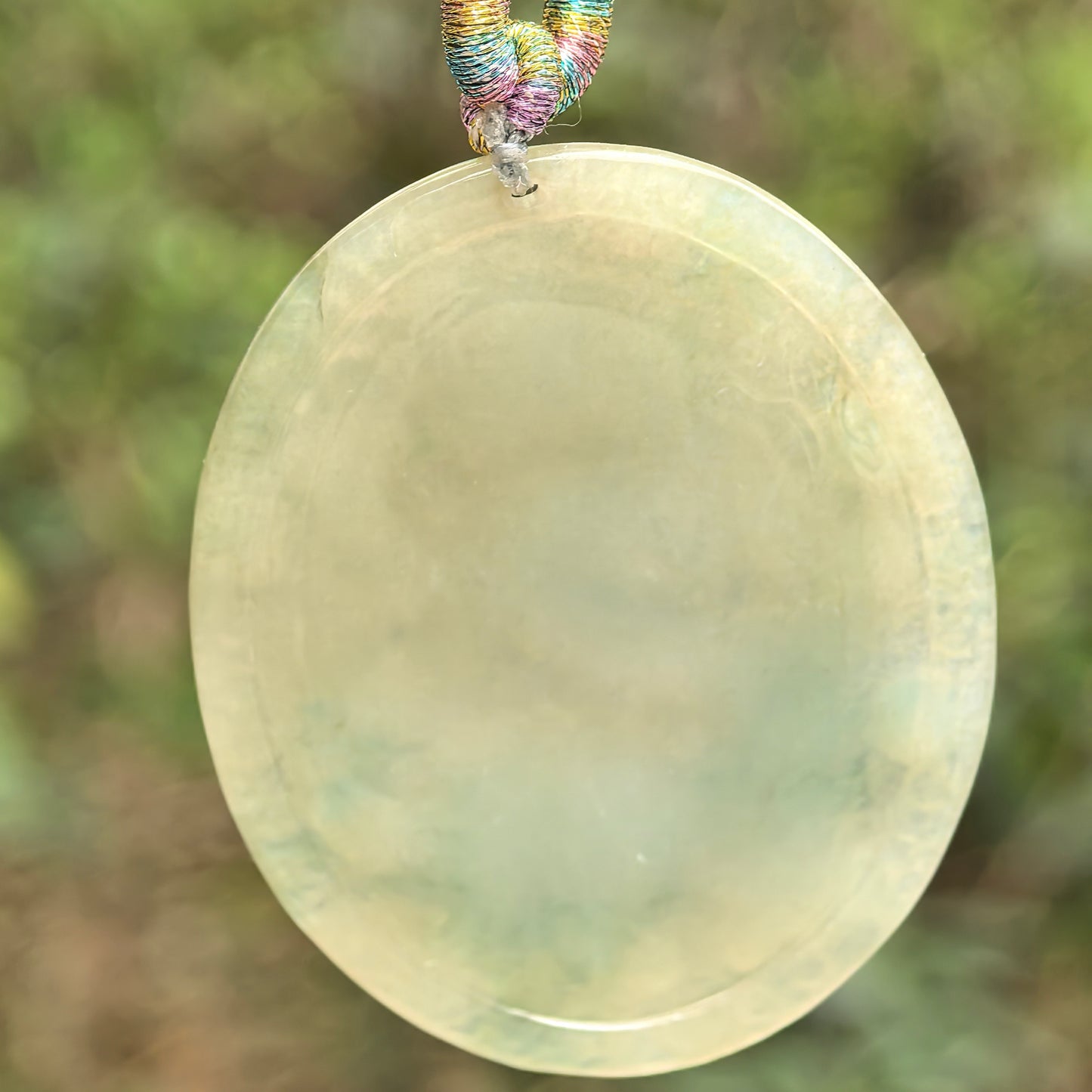 Natural Grade-A Glutinous Icy Oil-Green Jadeite Dragon Plaque Pendant ·Burmese Jade