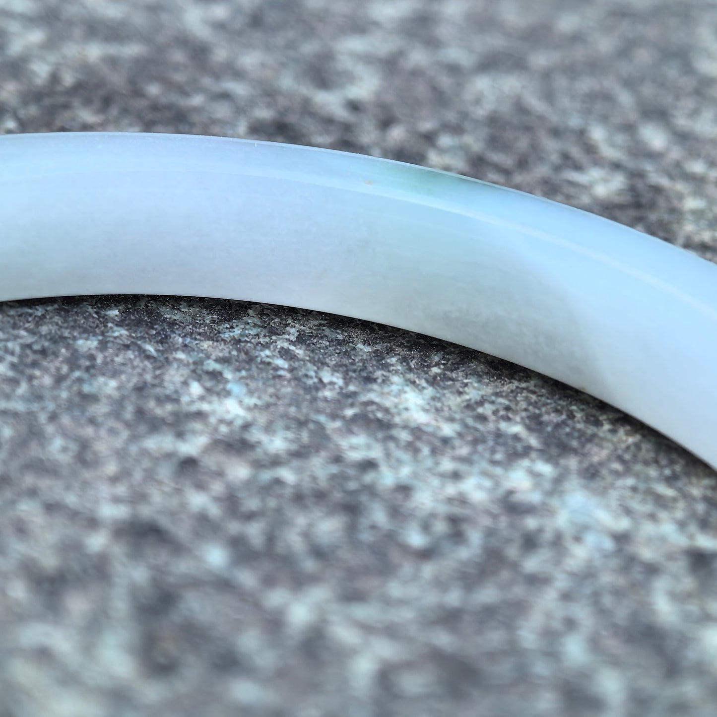 Natural Grade-A Glutinous-Icy Green Floating Flower Oval Jadeite Bangle ·Burmese Jade