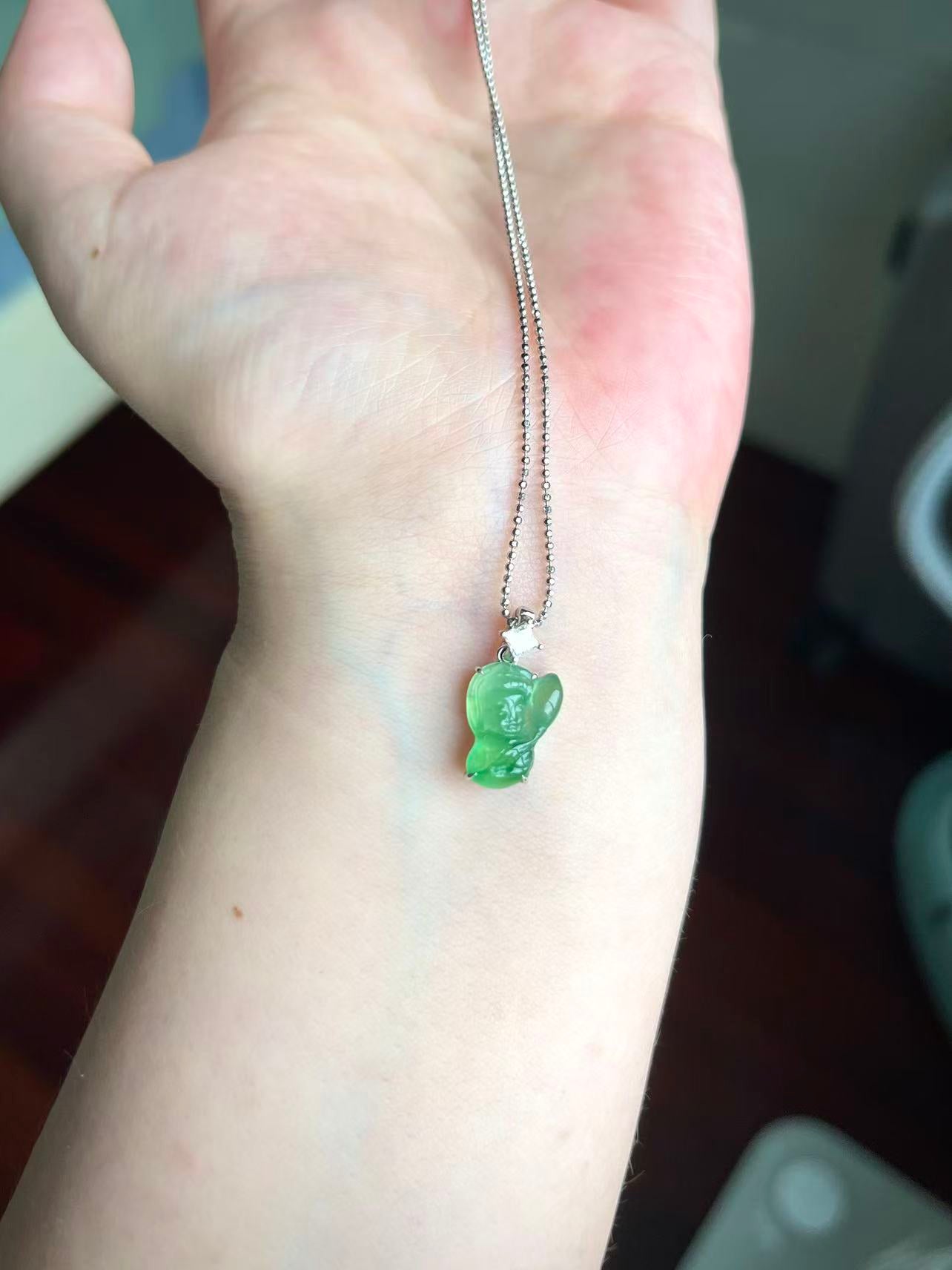 Natural Agarwood and Jadeite Beaded Bracelet – Burmese Jade Multicolor Beads with Green Buddha Pendant